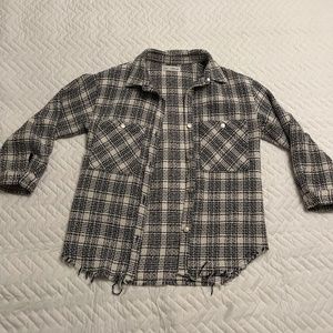 Zara plaid tweed shacket
